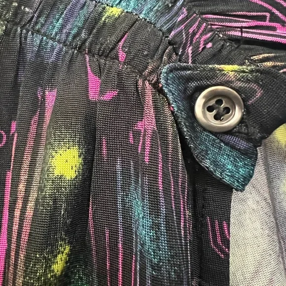 Alexander McQueen Black Multicolor Blouse size XL - Picture 2 of 11